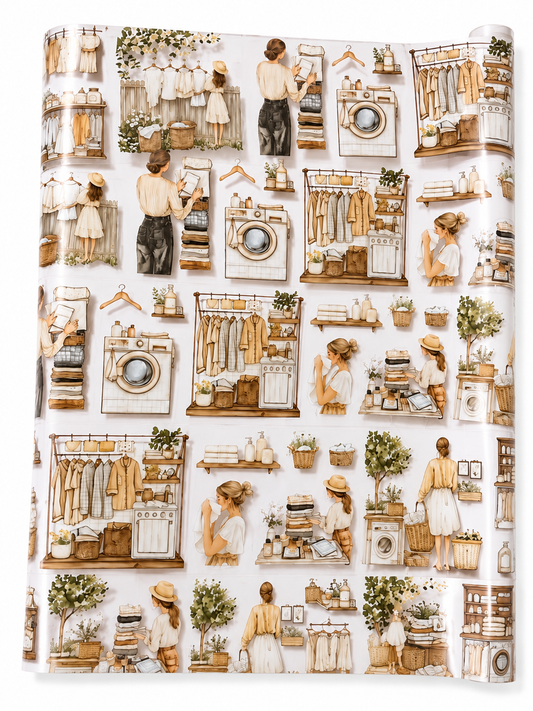 MHD-ZMRC006|Transparent PET|RC| Sticker Roll| Household Theme| Drying Clothes |60mm x 2m