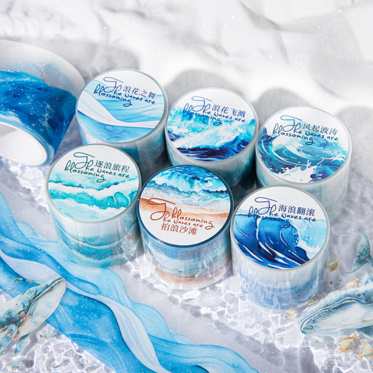 MHD-LHYD003-Sea Theme Transparent PET Sticker Roll | 40 mm | 2mtr