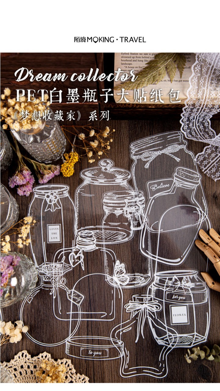 Rmlm002 Transparent Jar Sticker | Dream Collector series | 4*5 20 pcs. 95*140mm