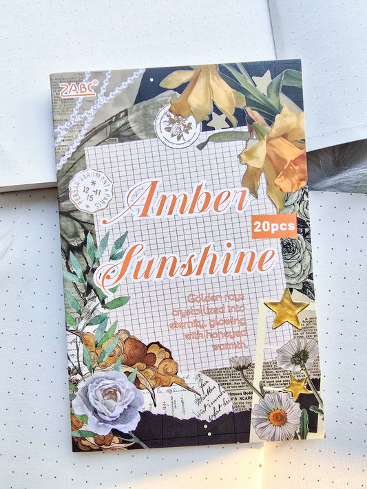 Hjys404 Amber Sunshine Deco And Pet Sticker Book | 20 Sheets 100*150 mm