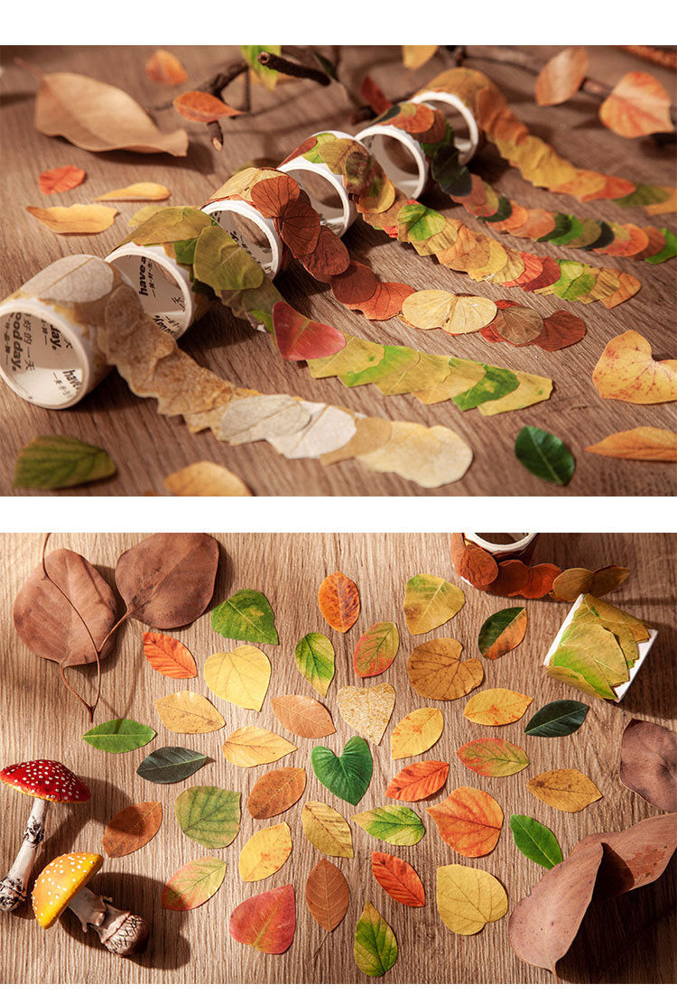 Lfhy006 Leaf Paper roll Sticker | 38*38mm