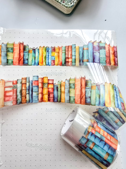 MHD-SHAY006 Transparent Sticker Roll| Library Theme | Books