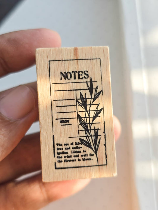 MGYJ603-6 Wooden Stamp Flower Letter