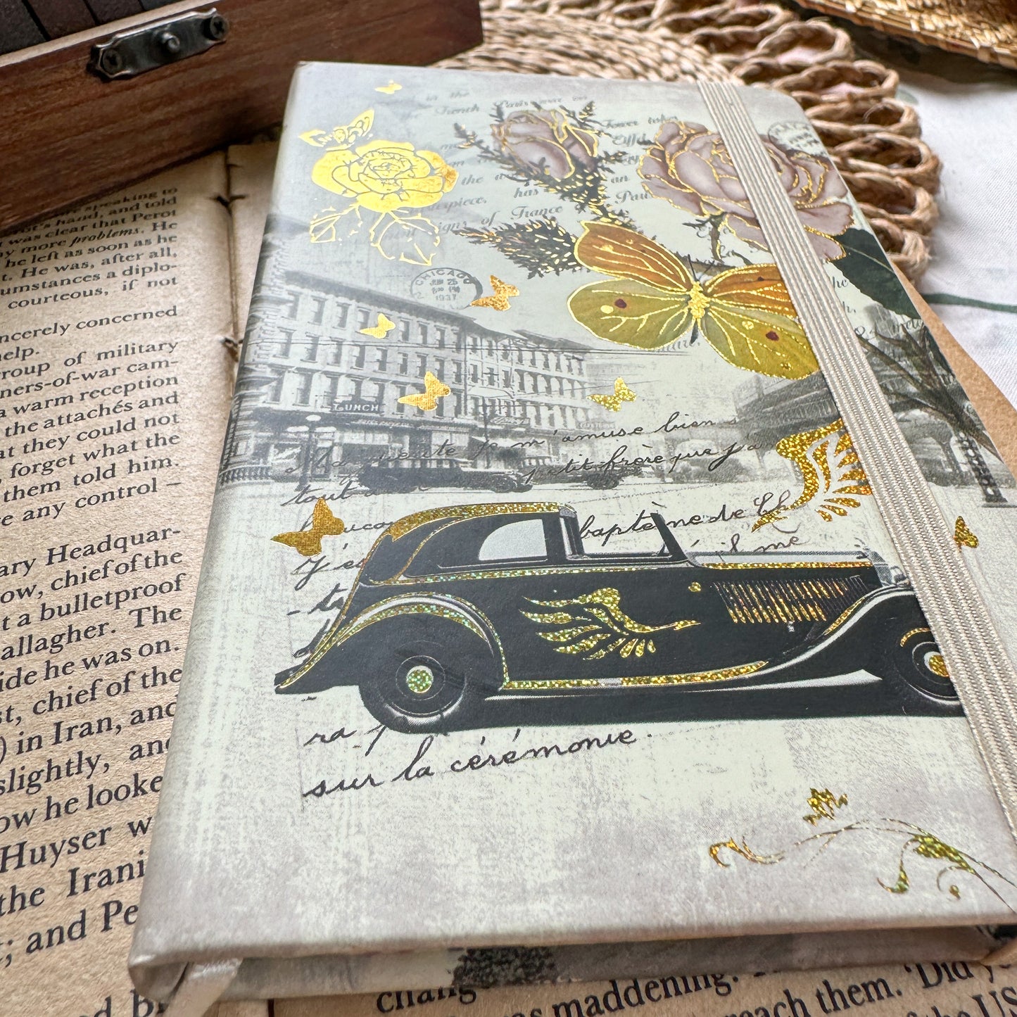 Vintage Car Mini Notebook 5702-1 b |  Notebook A6 | Diary