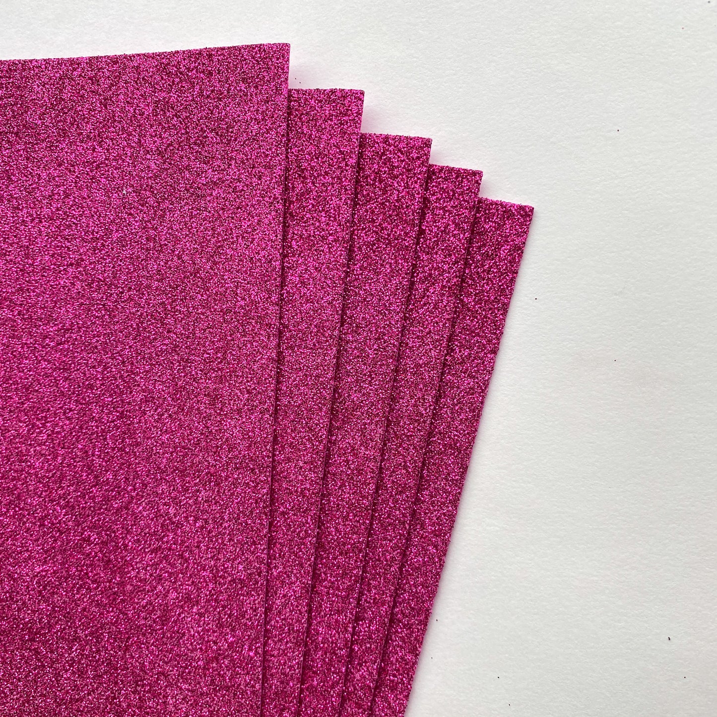 5pcs of glitter foam paper | Rose pink