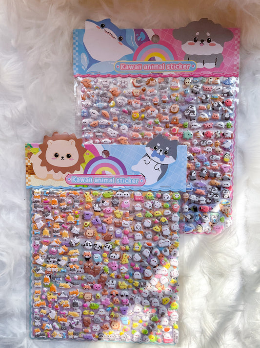 SL-BFM01 | Cute Animal Stickers | Kawaii Sticker |2 sheets| 25*20cm