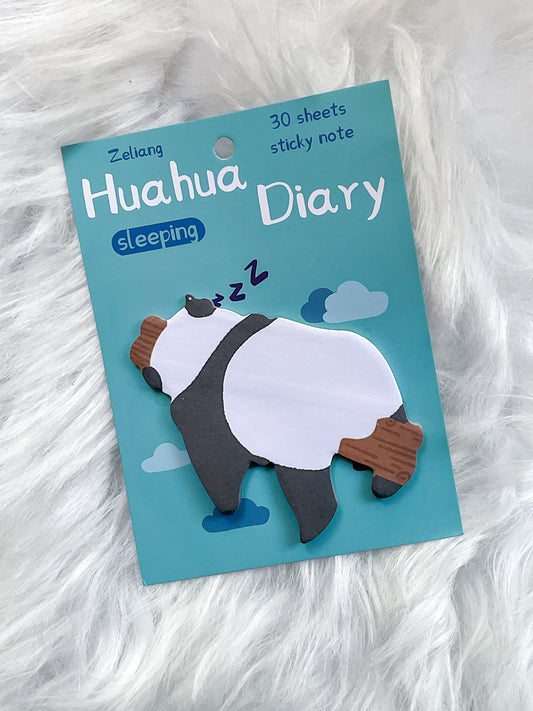 101MG04 | Huahua Diary | Cute Panda Sticky Note| 30 Sheets | 70*85mm