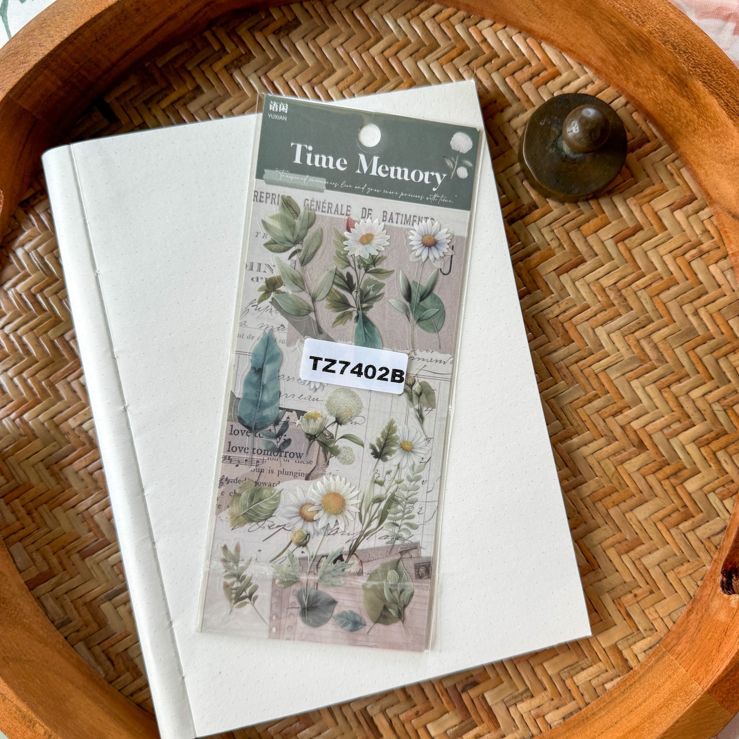 Tz7402B Time Memory Flower Sticker Pack 2 Sheets
