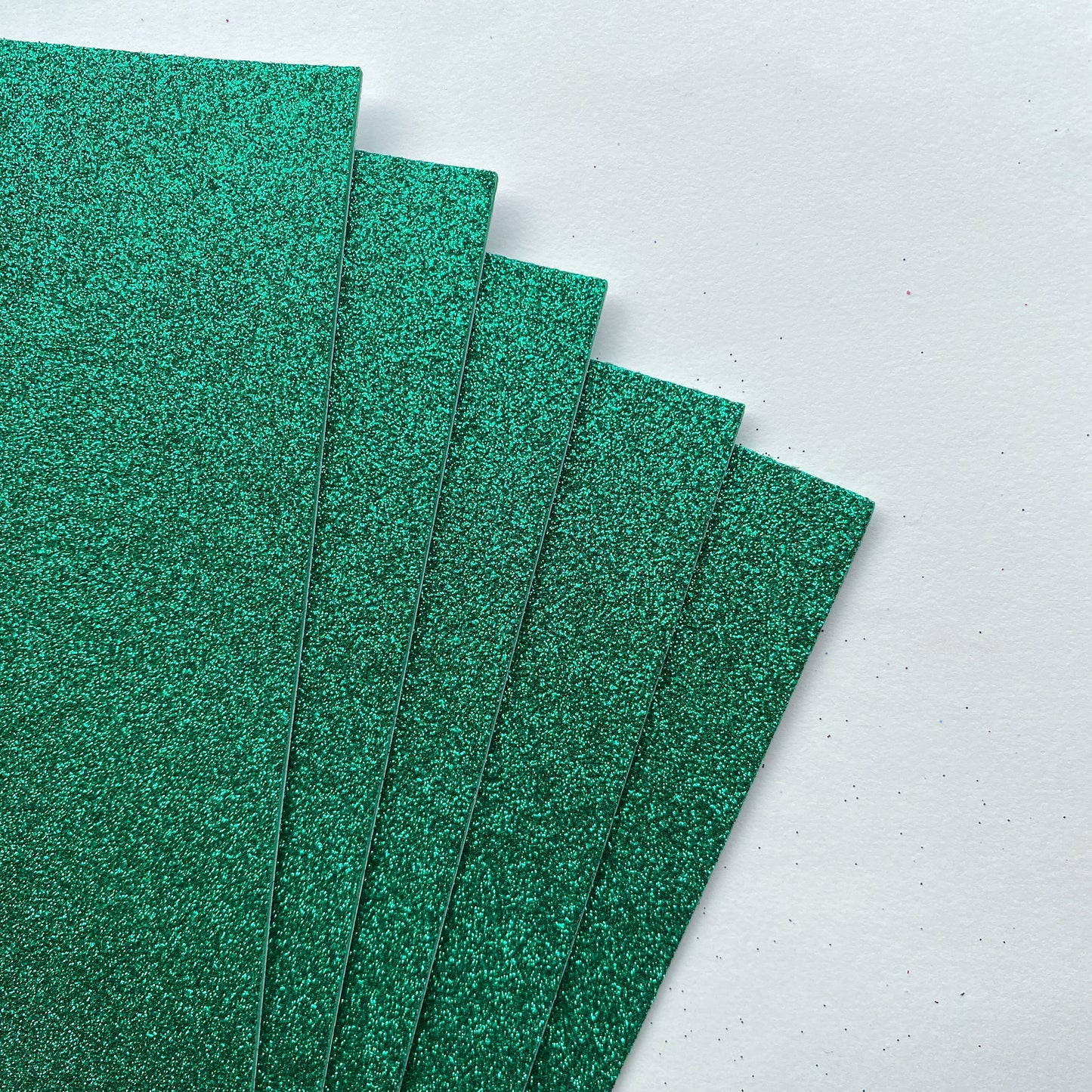 5pcs of glitter foam paper with Gum | Green
