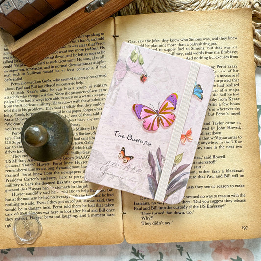 Butterfly Mini Notebook vintage 3781-14L  D | Notebook A7 | Diary