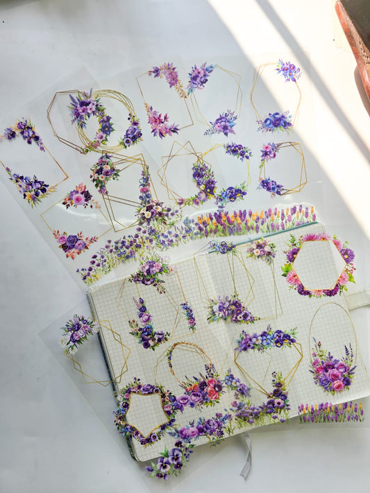 CHHM604 - seal butterfly fan flower letter series retro wood beech rubber wood seal diy hand account