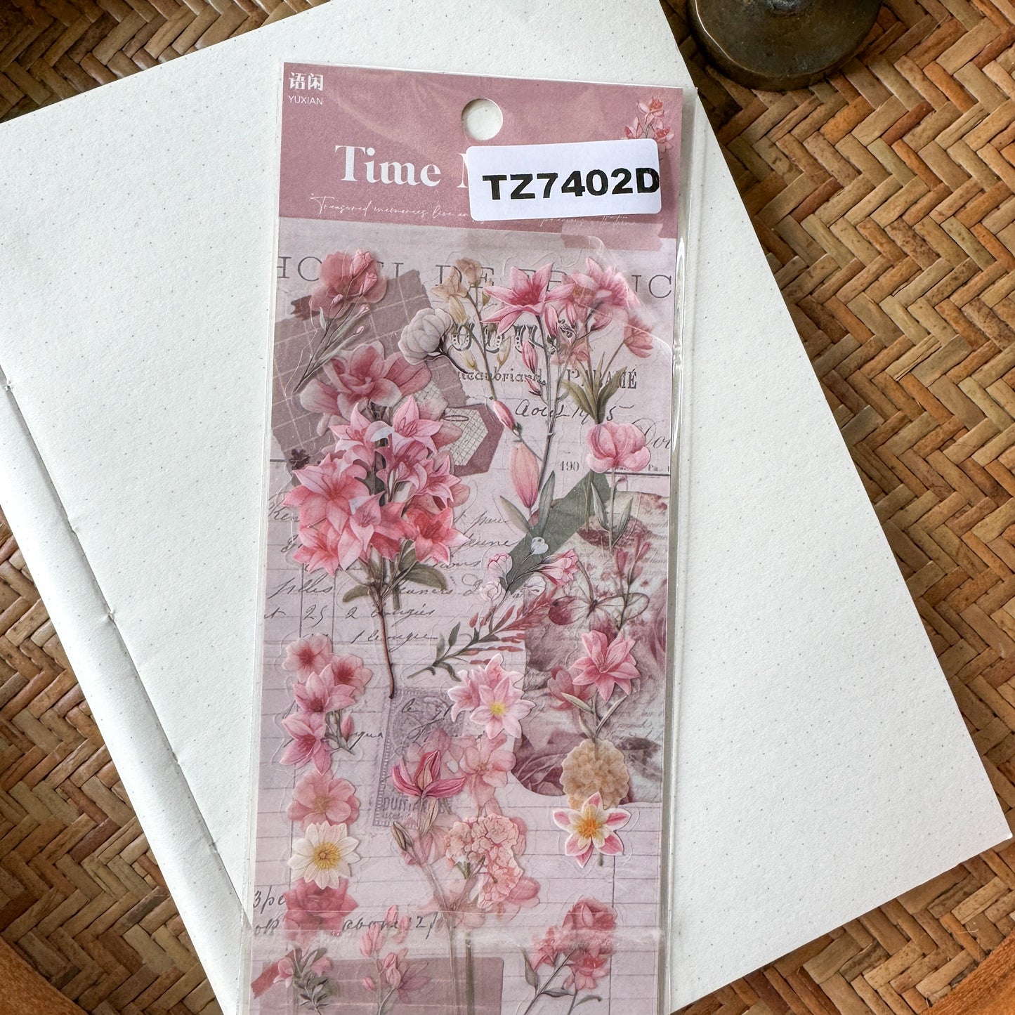 Tz7402D Time Memory Flower Sticker Pack 2 Sheets