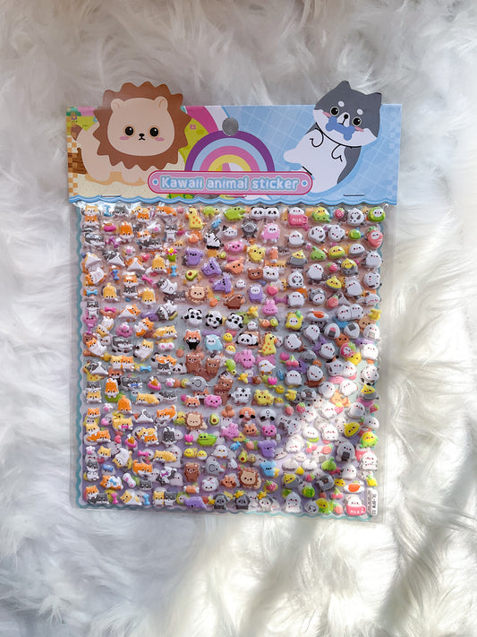 SL-BFM02 | Cute Animal Stickers | Kawaii Sticker |2 sheets| 25*20cm
