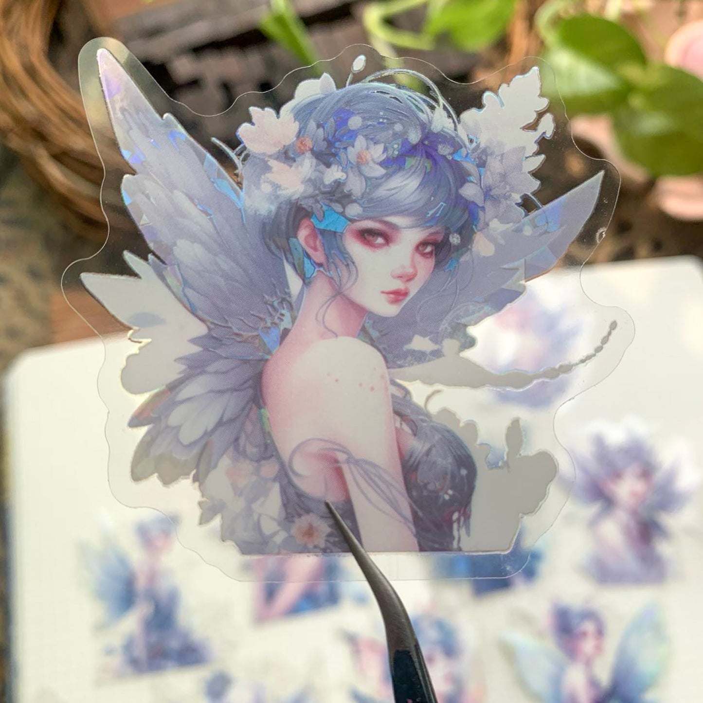 SZHS004 Flower Fairy Bronzing Sticker 10Pc