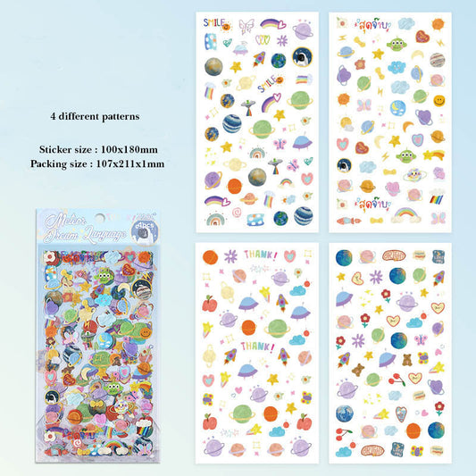 DMXH403 - sticker butterfly dream star series waterproof pet film material sticker cute creative sticker