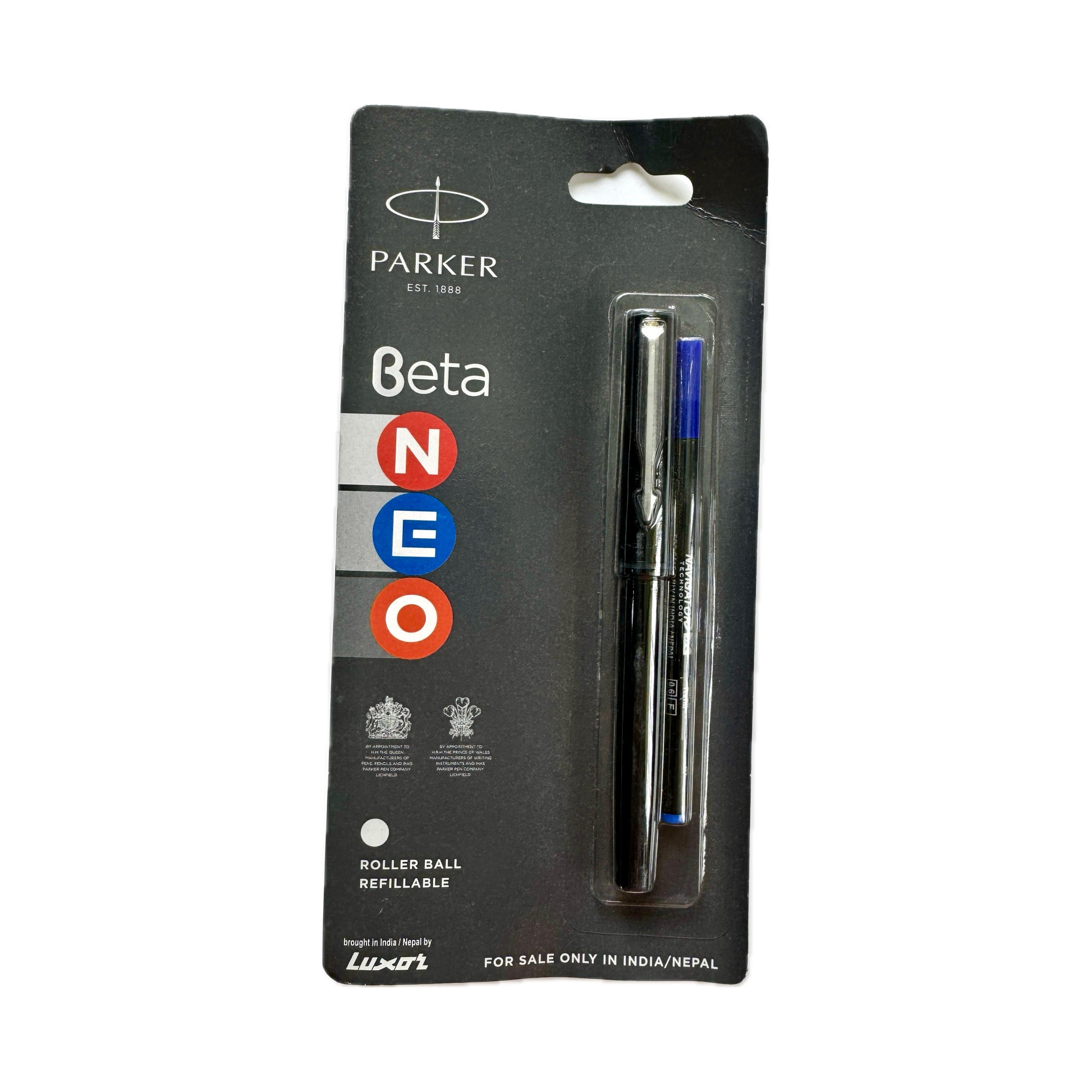 Parker Beta Roller ball pen Black Blue Ink Refillable