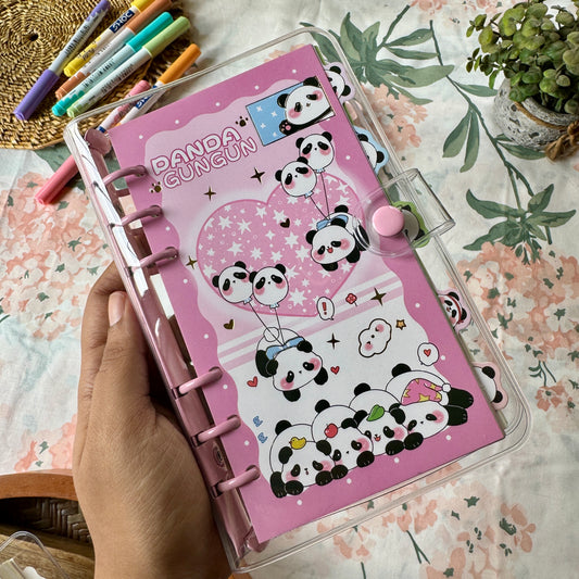 Jgb48801-7171  Pink Panda Kawaii Notebook | Handbook 9.5x17.2