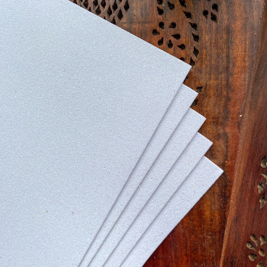 5pcs of glitter foam paper | White