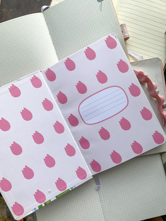 Blooming Tulips Notebook|A5 Notebook Ruled| Hard Cover| BG-A5-12465-1|96 Pages