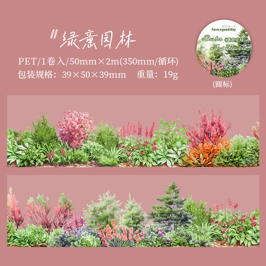 MHD-GMHJ006-Floral Theme Transparent PET Sticker Roll | 50 mm | 2mtr