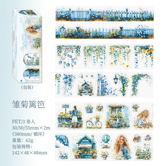 MHD-HYSG02-Transparent PET Sticker Roll Set of 3 | 30m | 50mm | 55mm | 2 Mtr Each