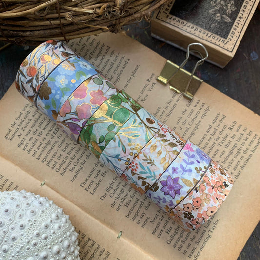Floral Washi Combo of 8 Washi Tapes 15mmx2mtr