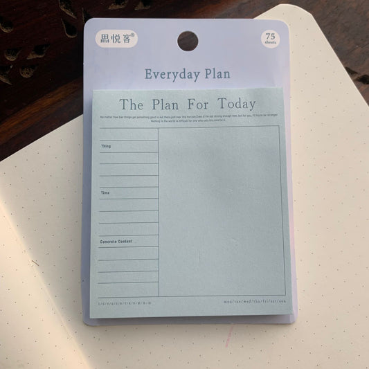 SYK0034 Everyday plan Sticky Notes | 75 Sheets | Blue | Memo Pad