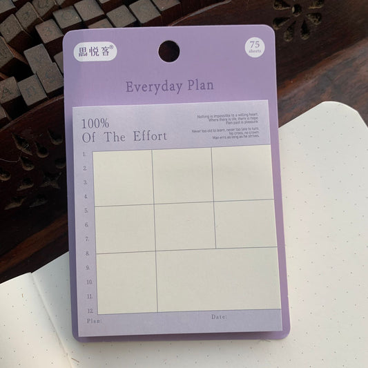 SYK0034 Everyday plan Sticky Notes | 75 Sheets | Purple | Memo Pad
