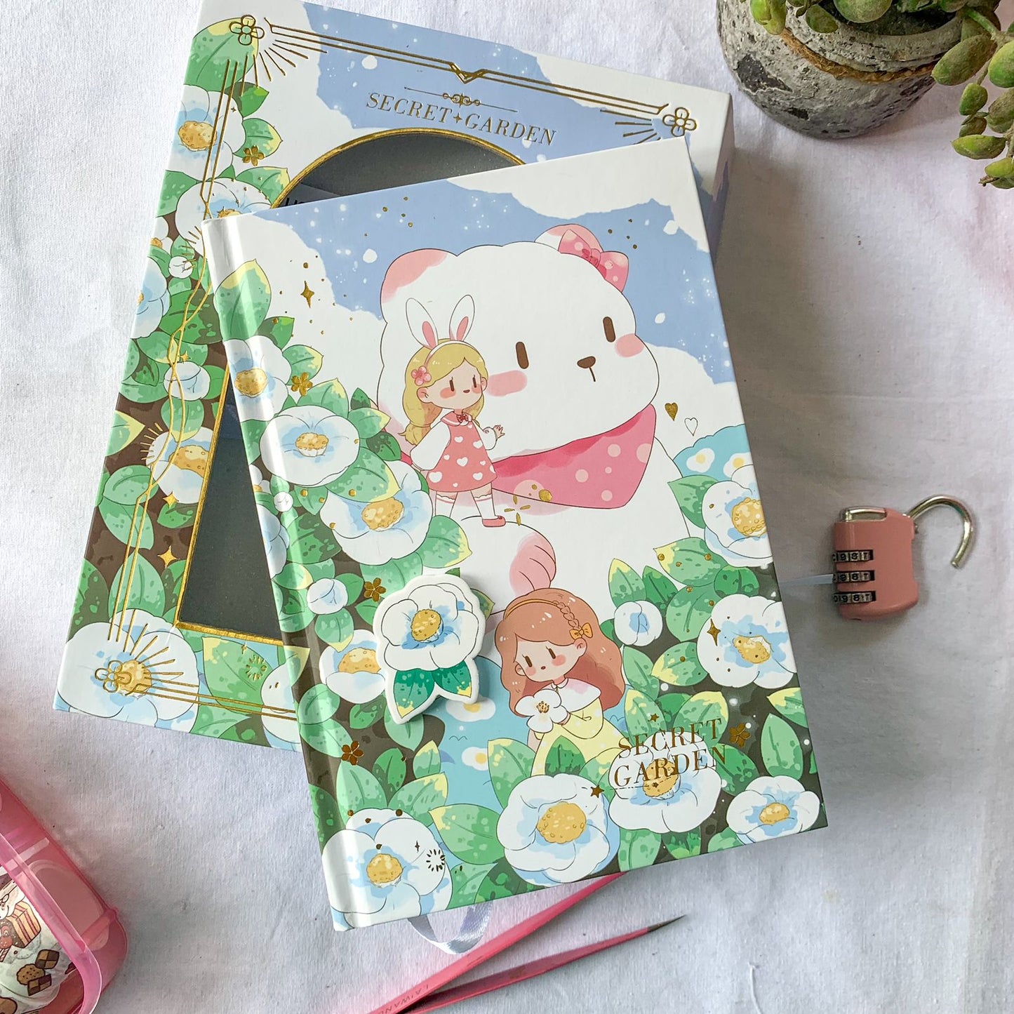 NB32K1978 - #4 Secret Garden Kawaii Notebook | Size: 12.8 X 18.6