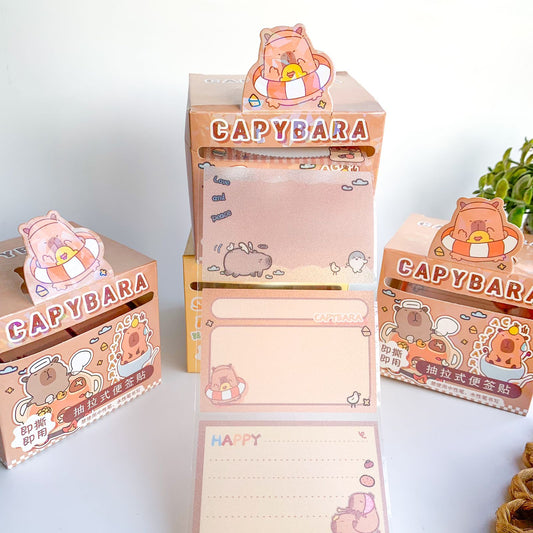 CM2760  - 1 pc Kawaii Sticker Roll Brown | 48 pcs Stickers | Pet Transparent Stickers | CAPYBARA