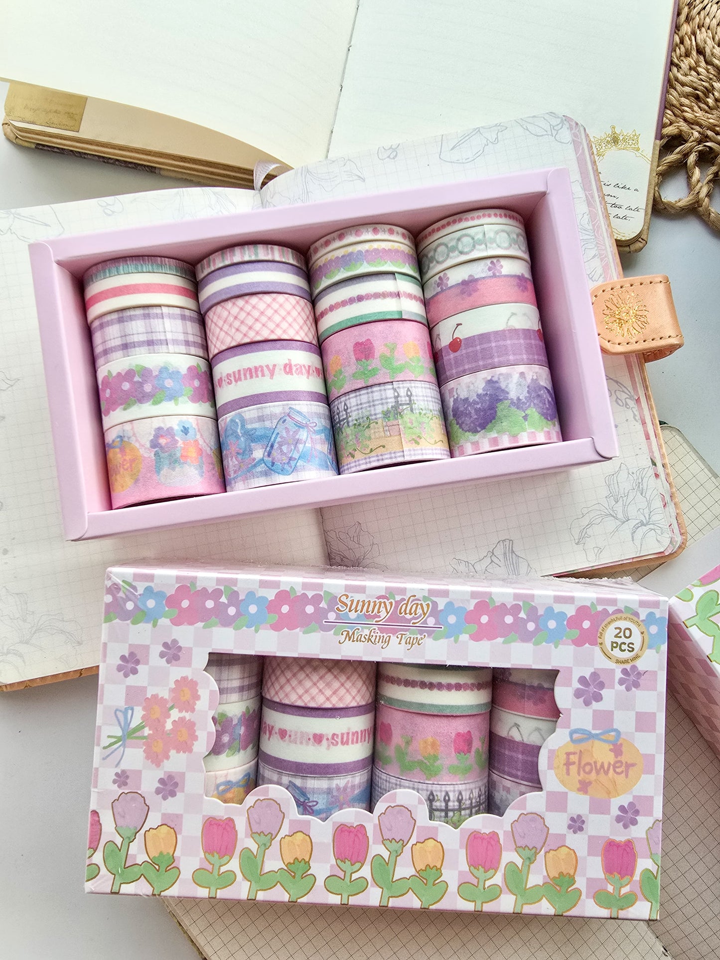 #1 Washi Tape Set of 20 Washi tapes | Japanese Washi Paper | 2 Meter each