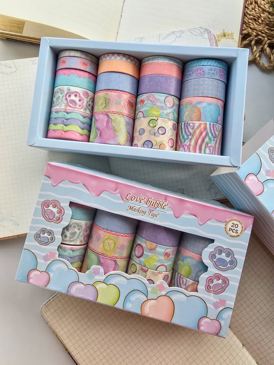 #3 Washi Tape Set of 20 Washi tapes | Japanese Washi Paper | 2 Meter each