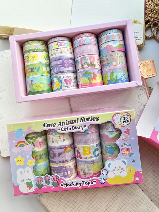 #8 Washi Tape Set of 20 Washi tapes | Japanese Washi Paper | 2 Meter each