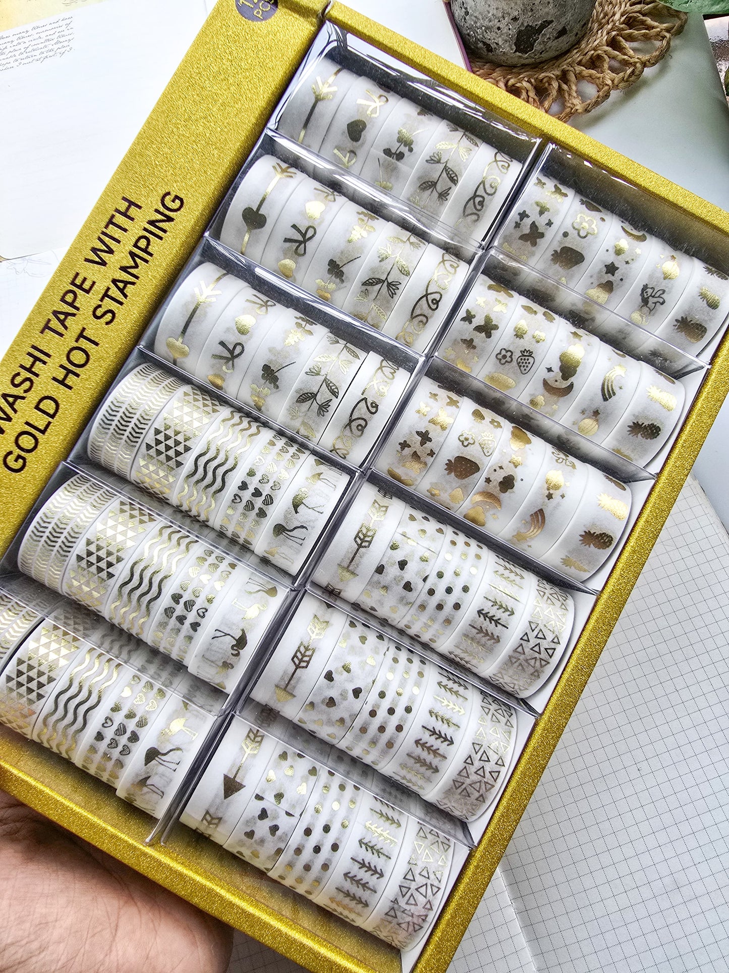 1 pcs Random Washi Tape Set of 5 Foiled Washi tapes | 2 Meter each | 15cm