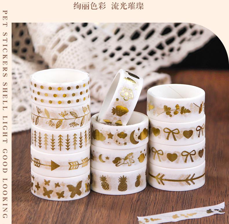 1 pcs Random Washi Tape Set of 5 Foiled Washi tapes | 2 Meter each | 15cm
