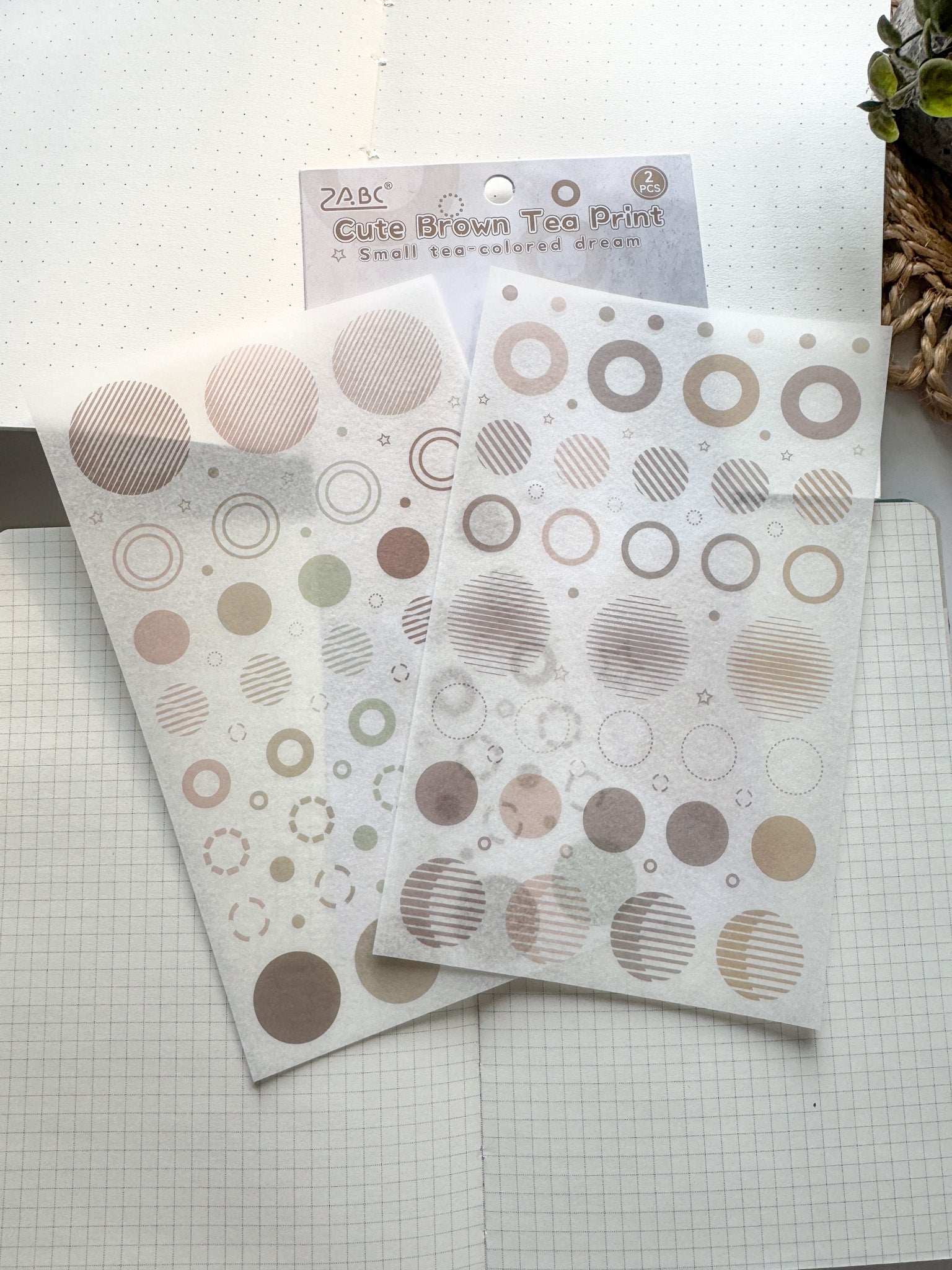 Pre Sticker Translucent MDYQ601 - Translucent Round Dot stickers | 2 Sheets – Adriti's Home