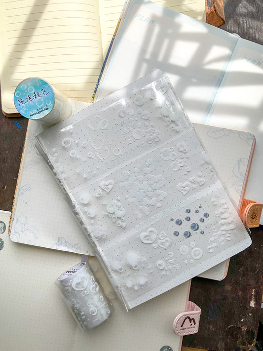 MHD-SDXZ003|Transparent  Pet Sticker Roll|Bubbles|2mtr|Width 6cm|Pre Cut Sticker