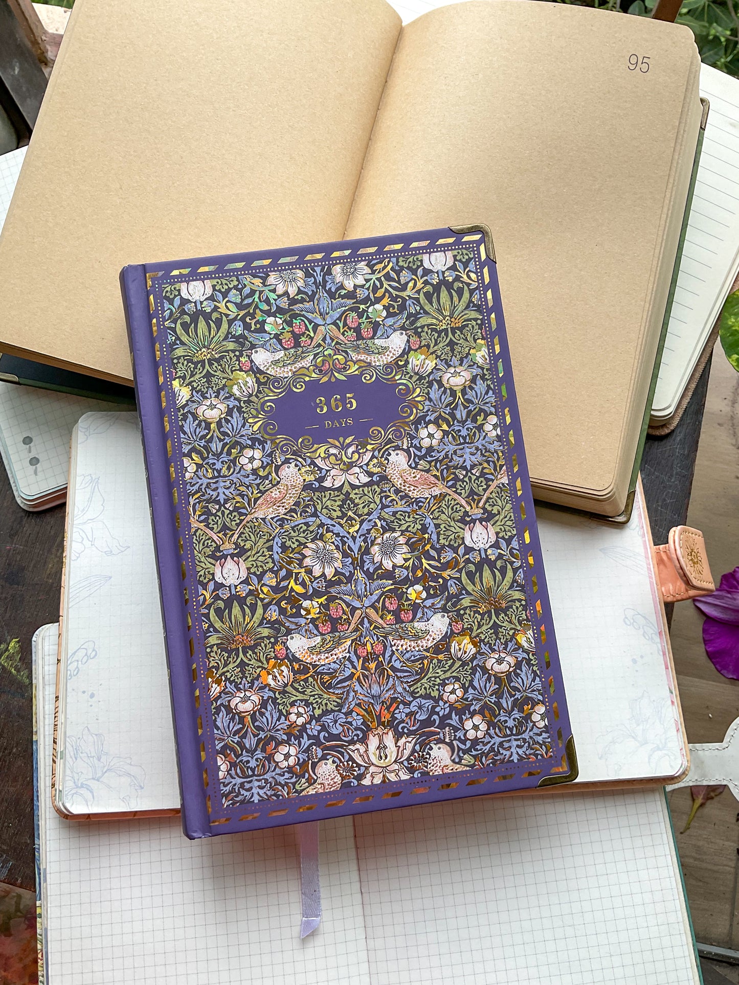 Majestic Luxury Diary Notebook Planner 365 Days| Journal| Vintage Notebook| Purple