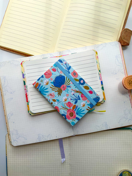 5701-16|A7 Floral Ruled Page Dairy| Hard Cover Notebook|80 pages