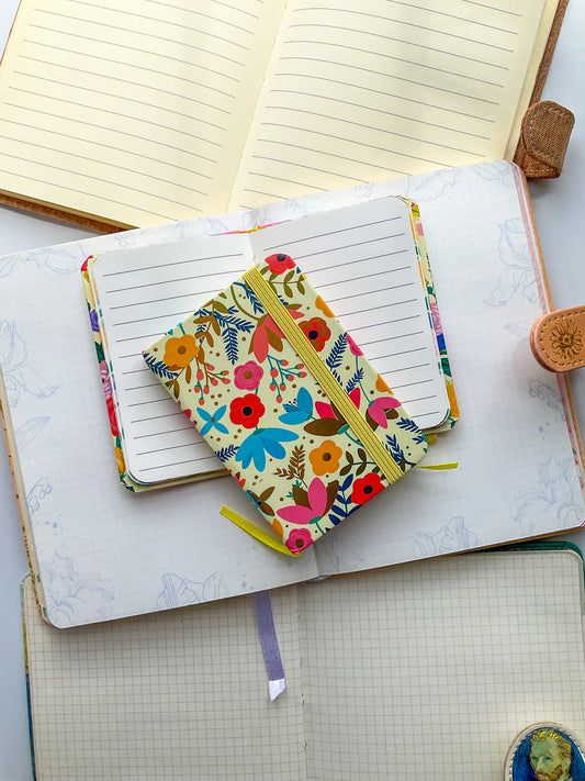 5701-16|A7 Floral Ruled Page Dairy| Hard Cover Notebook|80 pages