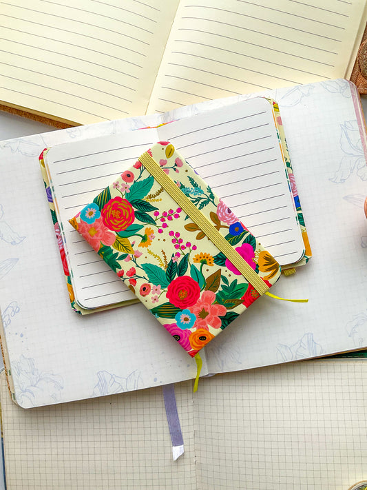 5701-16|A7 Floral Ruled Page Dairy| Hard Cover Notebook|80 pages