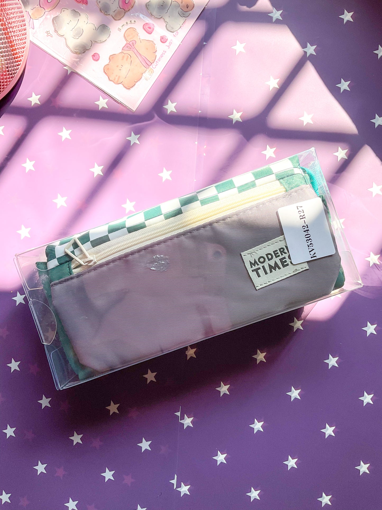 KV53042-R27 Premium Kawaii Pencil Case| Cute Stationery Pencil Bag| Large Capacity Pencil Pouch Green