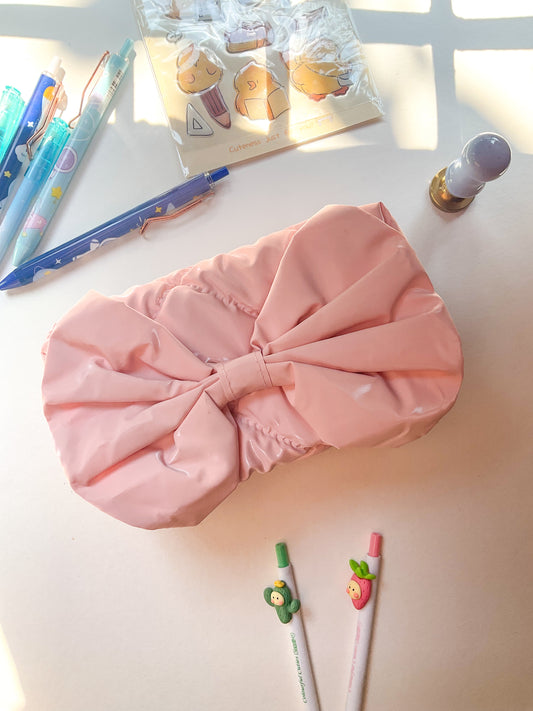 KV53042-R11 Premium Quality Pencil Pouch| Stylish Toiletry Bag Multifunction Cosmetic Bag| Cute Kawaii Pencil Bag Peach