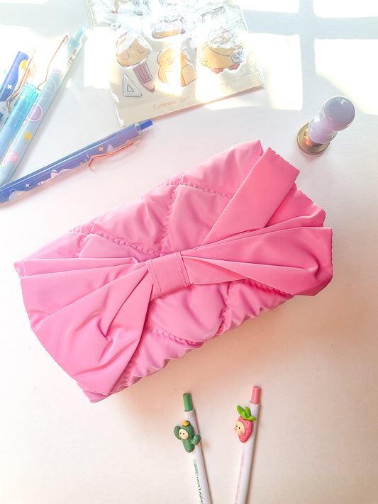 KV53042-R11 Premium Quality Pencil Pouch| Stylish Toiletry Bag Multifunction Cosmetic Bag| Cute Kawaii Pencil Bag Pink