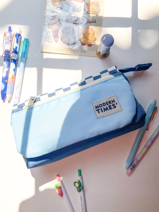 KV53042-R27 Premium Kawaii Pencil Case| Cute Stationery Pencil Bag| Large Capacity Pencil Pouch Blue