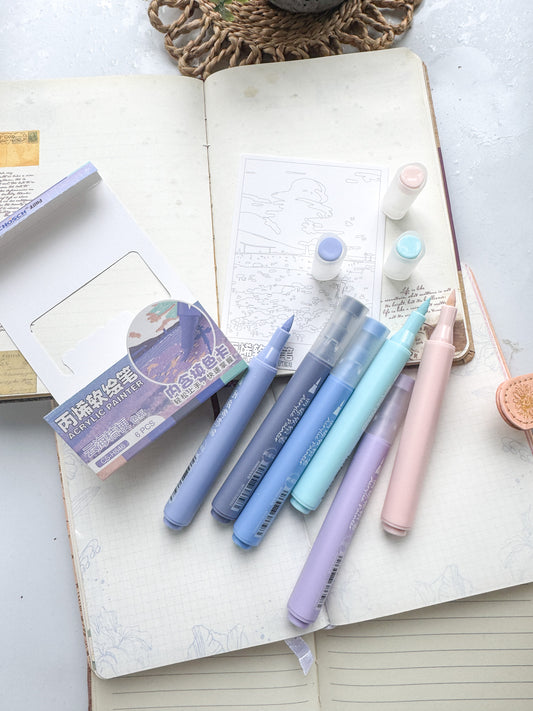 Csh846 Acrylic Painter | 6 pcs | Brush Pen