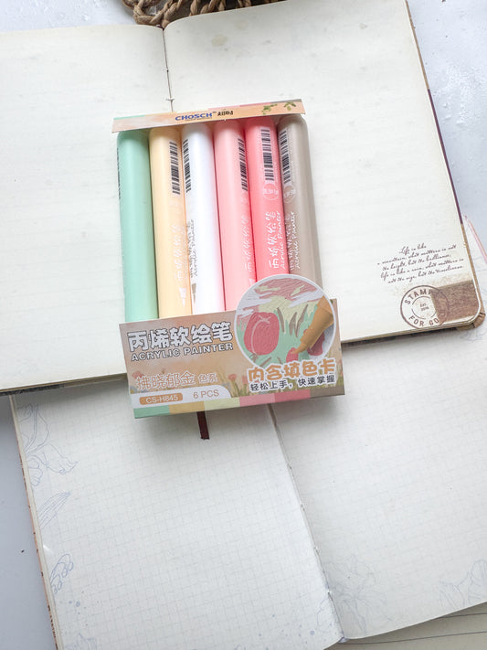 Csh845 Acrylic Painter | 6 pcs | Brush Pen