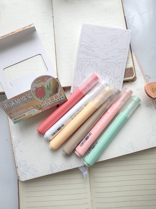 Csh845 Acrylic Painter | 6 pcs | Brush Pen