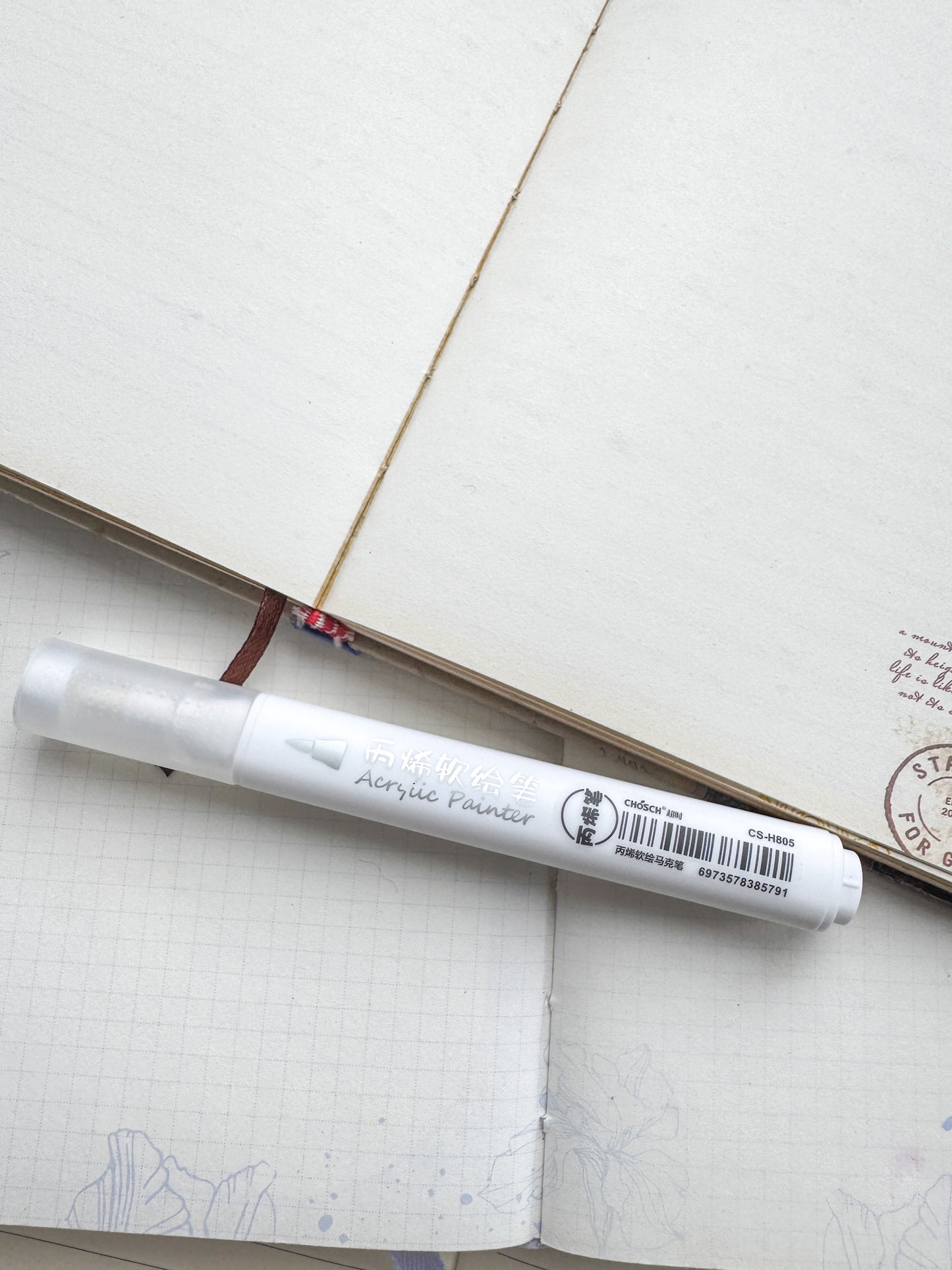 Csh805 White Acrylic Painter | 1 pcs | Brush Pen