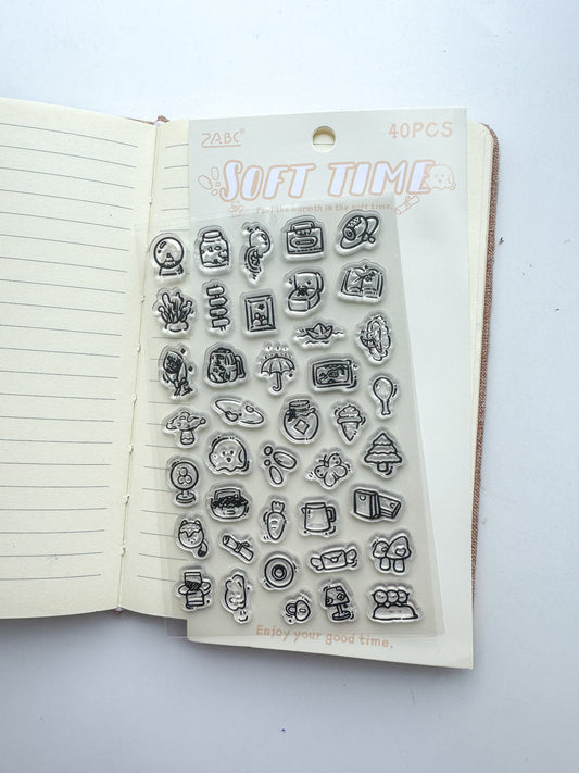 Yqql403 Clear Stamp Soft time Planner  | 95*150mm